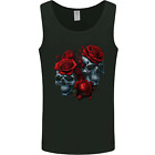 Due Teschi con Rose Gotico Goth Uomo Canotta Maglia