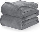 Plaid Coperta Pile Di Flanella  220X240 Cm Grigio Copridivano  Microfibra Calda