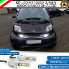 KIT LED FENDINEBBIA SMART FORTWO 450 LAMPADE LED H3 BIANCO XENO 10000 LUMEN