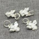 5pcs of 925 Sterling Silver Shiny Bee Charms for Necklace Bracelet Earring