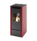 STUFA A PELLET CANALIZZATA PUNTO FUOCO "CINZIA" ROSSO 10 KW