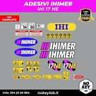 Ihimer IHI 17 NE decalcomanie adesivi mini escavatore kit completo
