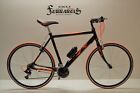 Bici ibrida 28 nero arancio personalizzabile