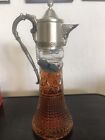 Rara Caraffa Brandy Vecchia Romagna Et.nera Cristallo E Peltro Cl.50 Anni 60/70