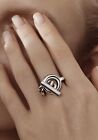 Bague Chaîne Ancre Croisette Argent 925 Silver Ring Anchor Chain - 48 To 70