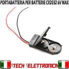 Porta batteria CR2032 2 SLOT 6V CASE CR2032 SWITCH ON OFF PLASTICA PORTABATTERIA