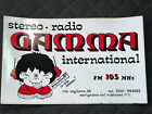 VECCHIO ADESIVO RADIO / Old Sticker GAMMA SAVIGNANO SUL RUBICONE