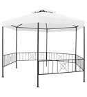 Gazebo da Giardino 323x275x265 cm Bianco 180 g/mq