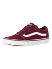 Vans Uomo Ward Canvas Trainers, Rosso