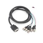 1.8 Metri Cavo Del Monitor VGA Svga HD 15-PIN Su 5x BNC Rgbhv Adattatore Black