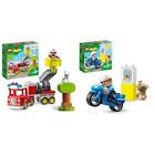 LEGO 10969 DUPLO Town Autopompa, Camion Giocattolo dei Pompieri con Luci e Siren