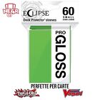 Ultra Pro 60 Bustine Protettive Gloss Sleeves Small Eclipse Carte Yu Gi Oh Verdi