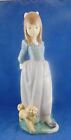 LLADRO ROSITA # 2085 GRES GIRL WITH DOG AND ROSE  36CM BY FRANCISCO CATALA