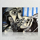 Picasso, Il bacio QUADRO INTELAIATO 70x50 STAMPA TELA ARTE AMORE INNAMORATI ARTE