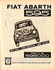 FIAT ABARTH 595 PUBBLICITÀ ANNI  50 poster dimensioni 64 x 50 cm