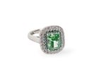 Anello Regolabile Donna Gioiello Charlotte Emerald Pietra Acciaio Inox Accessori