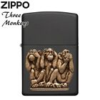 Zippo Three Monkeys Matte Black Regular Lighter Japan