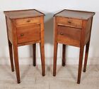 RARA Coppia ANTICO COMODINO Luigi XVI epoca 700 legno noce OLD WOODEN NIGHTSTAND