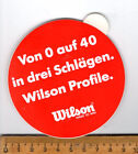 alter runder Aufkleber : WILSON PROFILE   (80er Jahre)    *Tennis