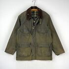 Barbour Bedale C36 Wax Jacket Mens Small Green Classic Vintage Country Hooded