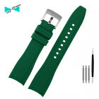 Cinturino in silicone per rolex submariner GMT datejust verde curvo 20 mm fibbia