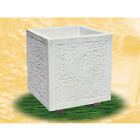 Fioriera vaso quadrato in cemento bianco con idrofugo e fibre polietilene
