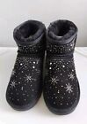 QVC  Bonova Black Sparkle Sheepskin Ankle Boots  UK 5 EU 38 BNWT