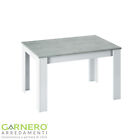 Tavolo allungabile ZANDER bianco opaco cemento moderno design cucina soggiorno