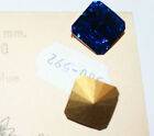 1 Pz  Cabochon Quadrato SWAROVSKI ®  4650 -18 mm. Capri Blu Gold Folied Vintage