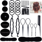 Chignon Materiale Accessori (70 Pezzi)-Acconciature per Capelli Donne per Clip D