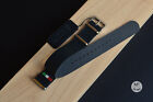 18/19/20/21/22 mm Cinturino artigianale nero tipo militare Handmade Leather Band