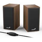 GENIUS MULTIMEDIA WOODEN USB SPEAKERS BROWN SP-HF180