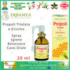 Erbamea Propoli e Erisimo Titolata Spray No Glutine Igiene Cavo Orale Benessere