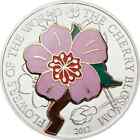 25g Silver Coin 2012 Cook Islands $5 Flowers of The World - The Cherry Blossom