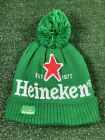 Heineken Official Beanie Bobble Hat - Green Winter Headwear