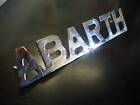 Scritta Abarth in metallo cromato per FIAT 500 Auto Epoca 110x21mm