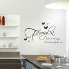 Adesivi murali frasi famiglia amore wall stickers decorazione parete muro a0398