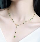 Collana Oro 750-18kt con giada verde naturale