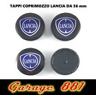 TAPPI COPRIMOZZO LANCIA NERI 56 mm BORCHIE LANCIA PER CERCHI IN LEGA 4 pezzi