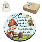 12 Tag in Legno per la Tua Bomboniera nascita Baby Shower Pinocchio Battesimo