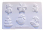 STAMPO con 6 FORMINE a tema Natale natalizio pupazzo di neve per gesso ceramico