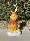 Christmas Lighted Blow Mold Outdoor Decor Grinch Max With Antler Dr. Seuss, 24in