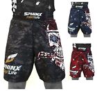 SHORT MMA TESCHIO SPHINX boxe kickboxing fitness skull sublimato tecnico sport