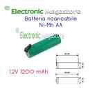 BATTERIA RICARICABILE STILO NI-MH AA 1,2V 1200mAh A SALDARE 14x50mm BC2179-066