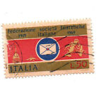 Francobollo raro Italia FEDERAZIONE SOCIETÀ FILATELICHE. 1969