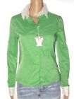 Monella Vagabonda Camicia Shirt Woman Donna Verde Bianco Manica Lunga M Medium