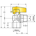 RUBINETTO GAS A SFERA M-F 1/2