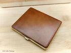 Brown Leather Vintage Cigarette Case-Tobacciana-201