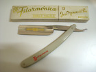 Bel ancien rasoir coupe choux FILARMONICA 13 DOBLE TEMPLE vintage Straight Razor