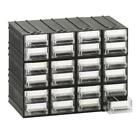Cassettiera in plastica componibile 24 cassetti trasparenti, 225 x 133 x 169 mm